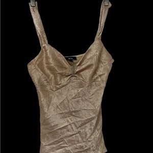 BCX vintage asymmetrical crinkle top